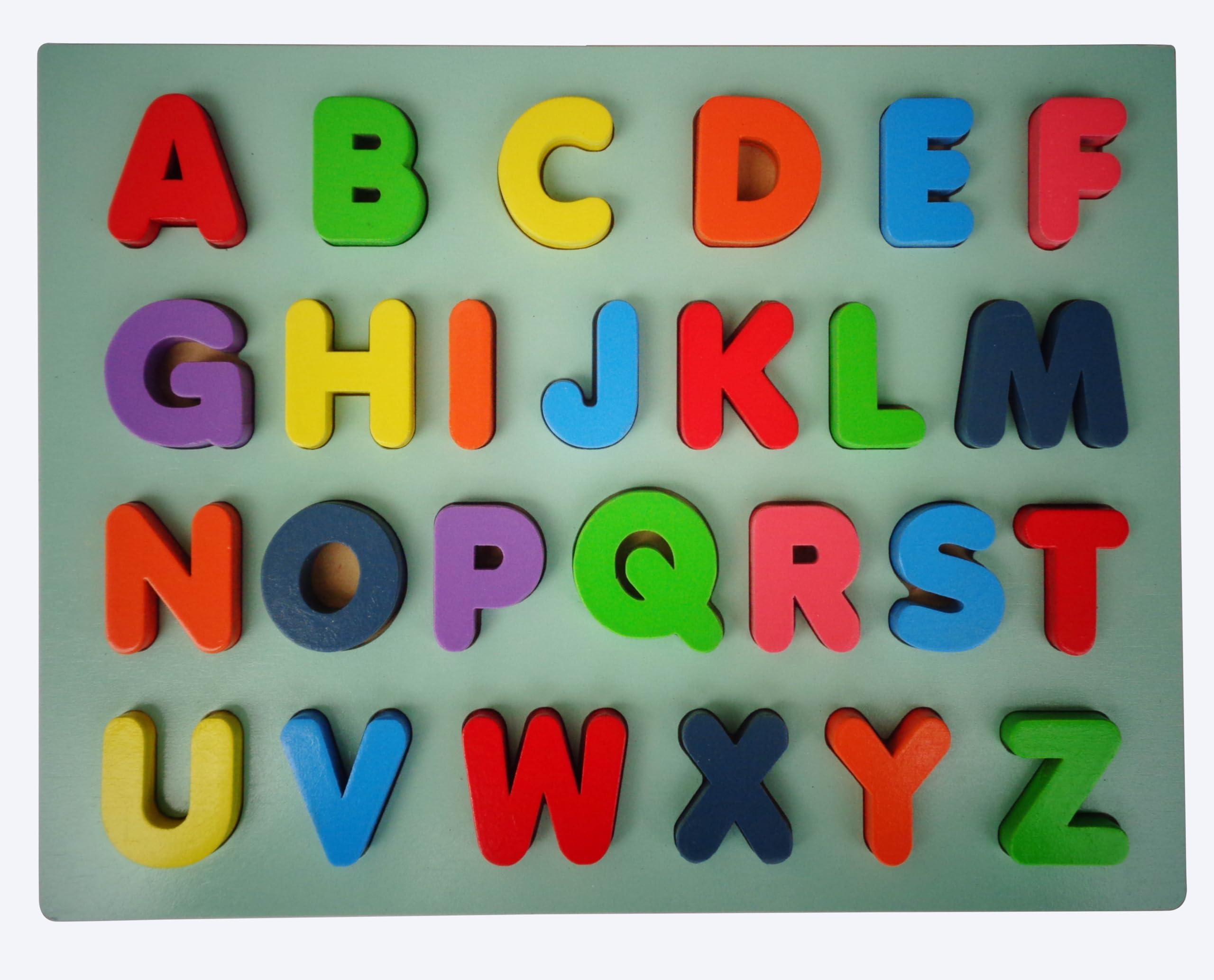 Voolex - Wooden English Alphabets Blocks for Kids 3 Years Alphabets for Kids Puzzles Learning Educational Montosseri Toy