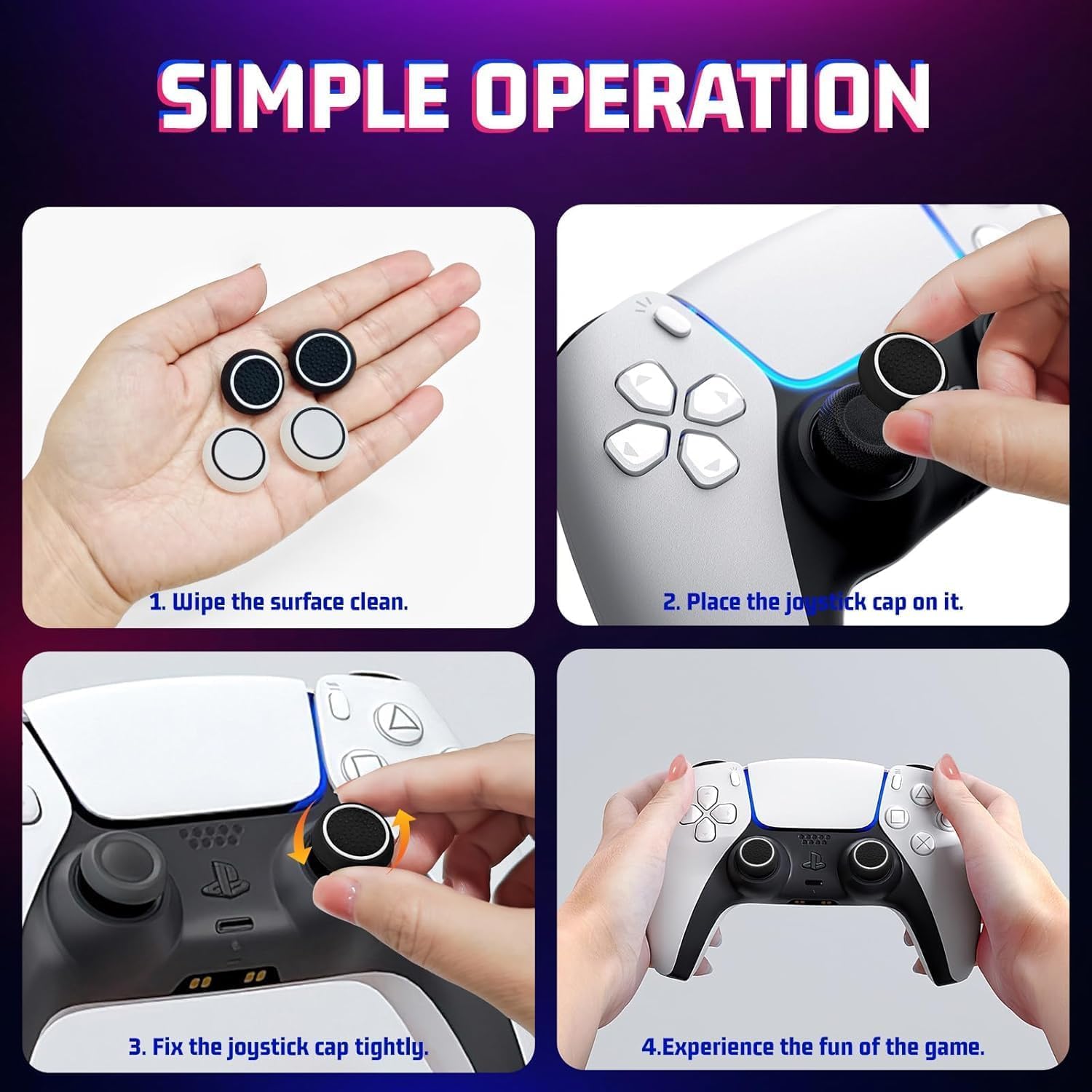 Analog Stick Cap Koruyucu Başlık, Silikon Thumb Grip | Thumb Stick Silikon Caps Grip Koruması Aksesu