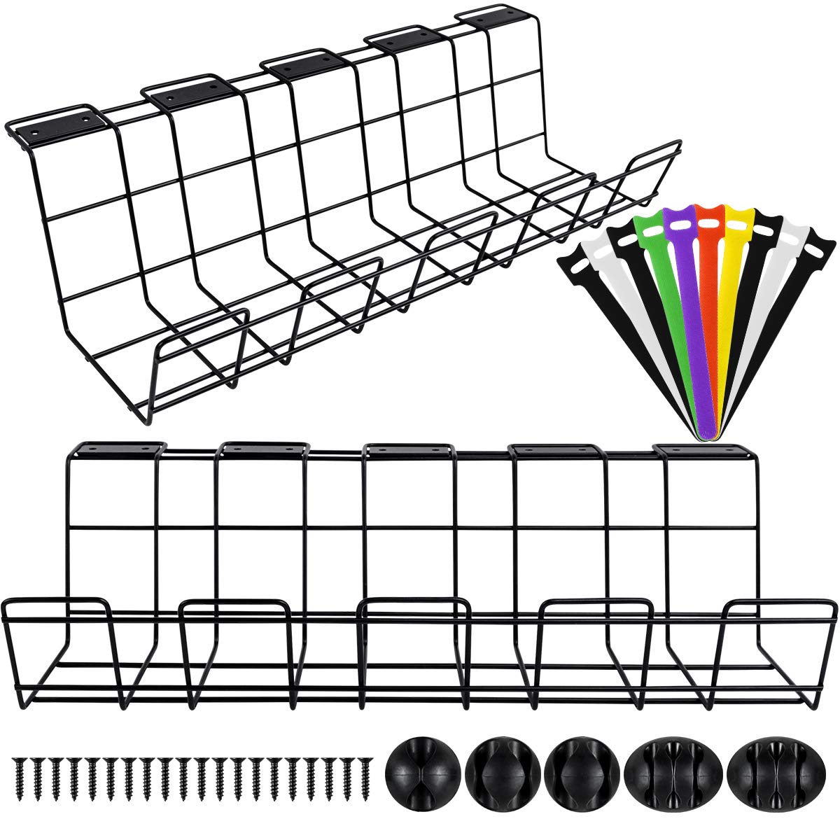 Buy WHDZ Under Desk Cable Management Tray, Wire Organizer for Cable