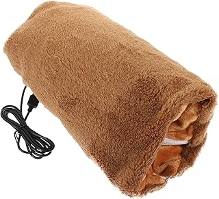 ARTSEWPLY 1 Pieza de la Mano Caliente USB Calentadores de Manos Reutilizables Color Calentador de Manos Fuzzy Hand Warmer Mujeres de silenciador de Mano Franela Marrón Color Aleatorio