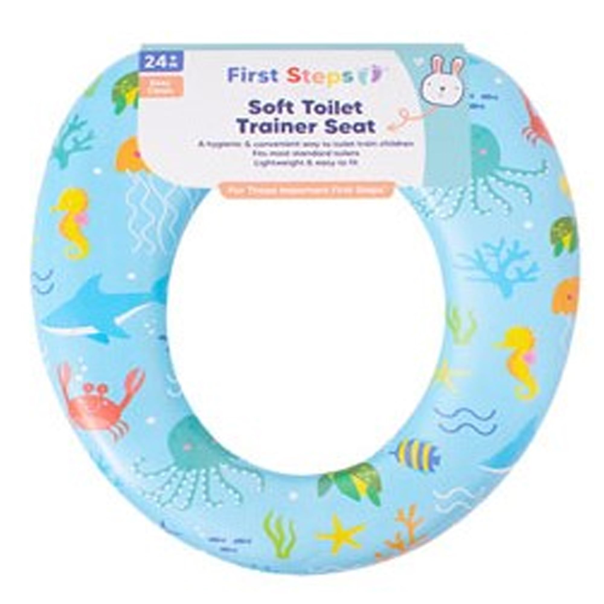 MAXPERKX Kids Trainer Soft Foam Padded Toilet Seat Children Baby Toddler Potty Training Unicorn Kids Kid Toddlers Pee Padded Fun Toilet Seat Soft Trainer Padded Bathroom (Blue)