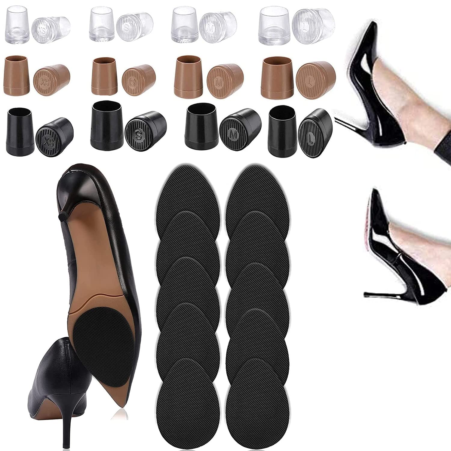 Hot Glue Gun Solution For Slippery Shoes [5+12] Pairs Non-Slip