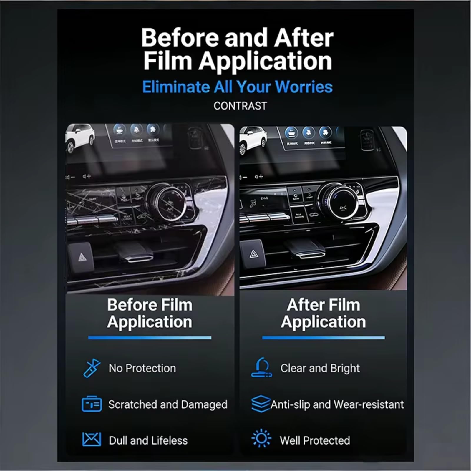 GPS Film Protection Compatible Avec Toyota Pour Corolla Pour Cross 2022-2025 Protecteur GPS Voiture Protecteur D'écran Navigation Voiture Résistant Aux Rayures HD Clair(I)