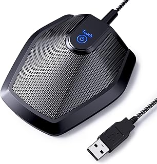 Conference USB Microphone, Omnidirectional Condenser PC Mic for Video Conference, Recording, Skype, Online Class, Court Reporter, Plug & Play Compatible with Mac OS X Windows PC Compute, G11