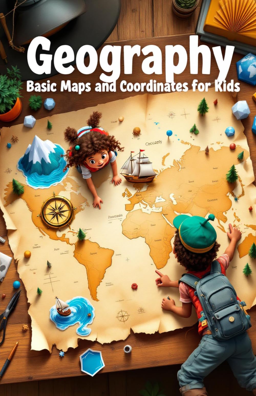 Geography Basic Maps and Coordinates for Kids: Learn Latitude, Longitude, Grid Systems, Navigation, and How to Read the World Around You (Geography Book For Kids)