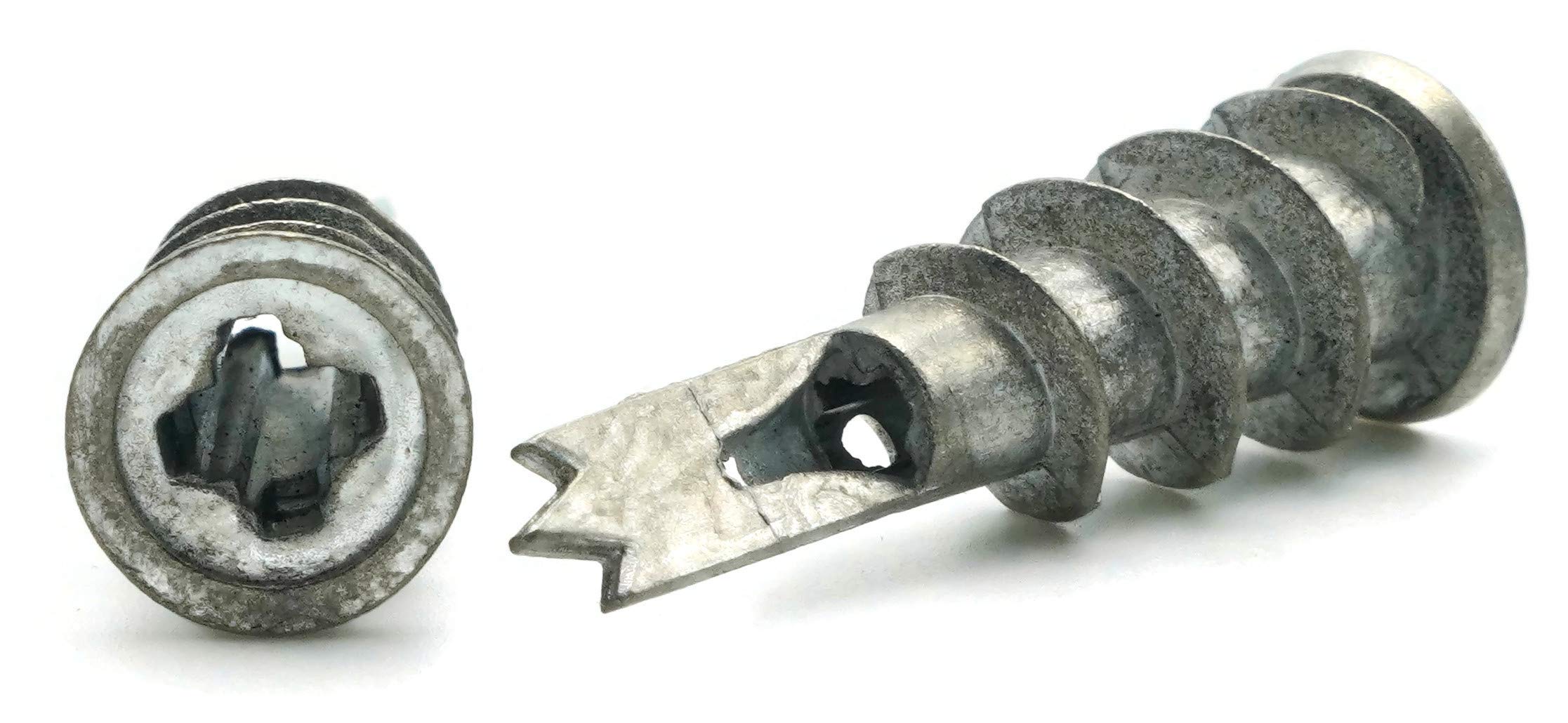 Self Drilling Wall Anchors in Die-Cast Zamak Zinc Drywall Anchors for Drywall, Sheetrock, Gypsum - #8 x 1-11/16