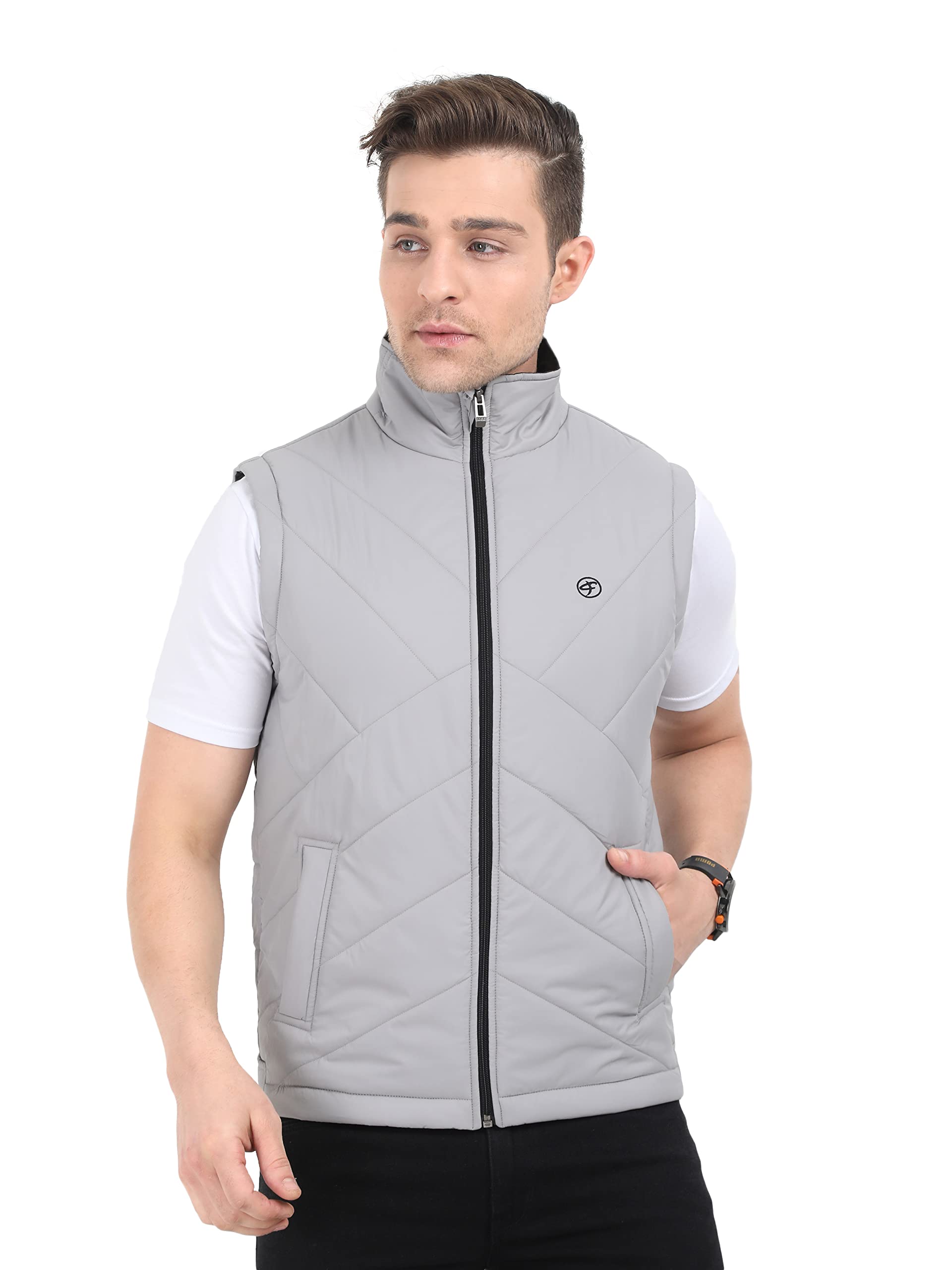 Forest Club Men's Solid Regular Jacket | Light Weight | Water Resistant | Casual Wear | Quilted Jackets | Winter Jackets for Men | All Time Wear |