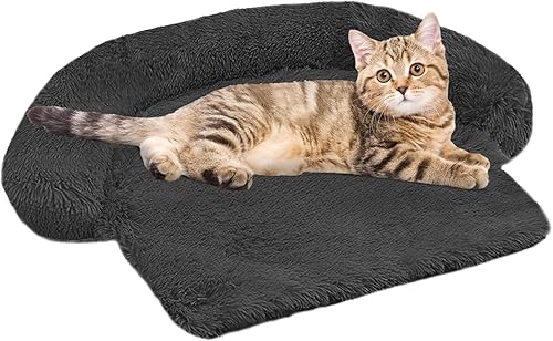 Miniatura 20 de Cama calmante para perro, tapete de felpa esponjosa para perros, protector de muebles con funda extraíble lavable para perros y gatos grandes,