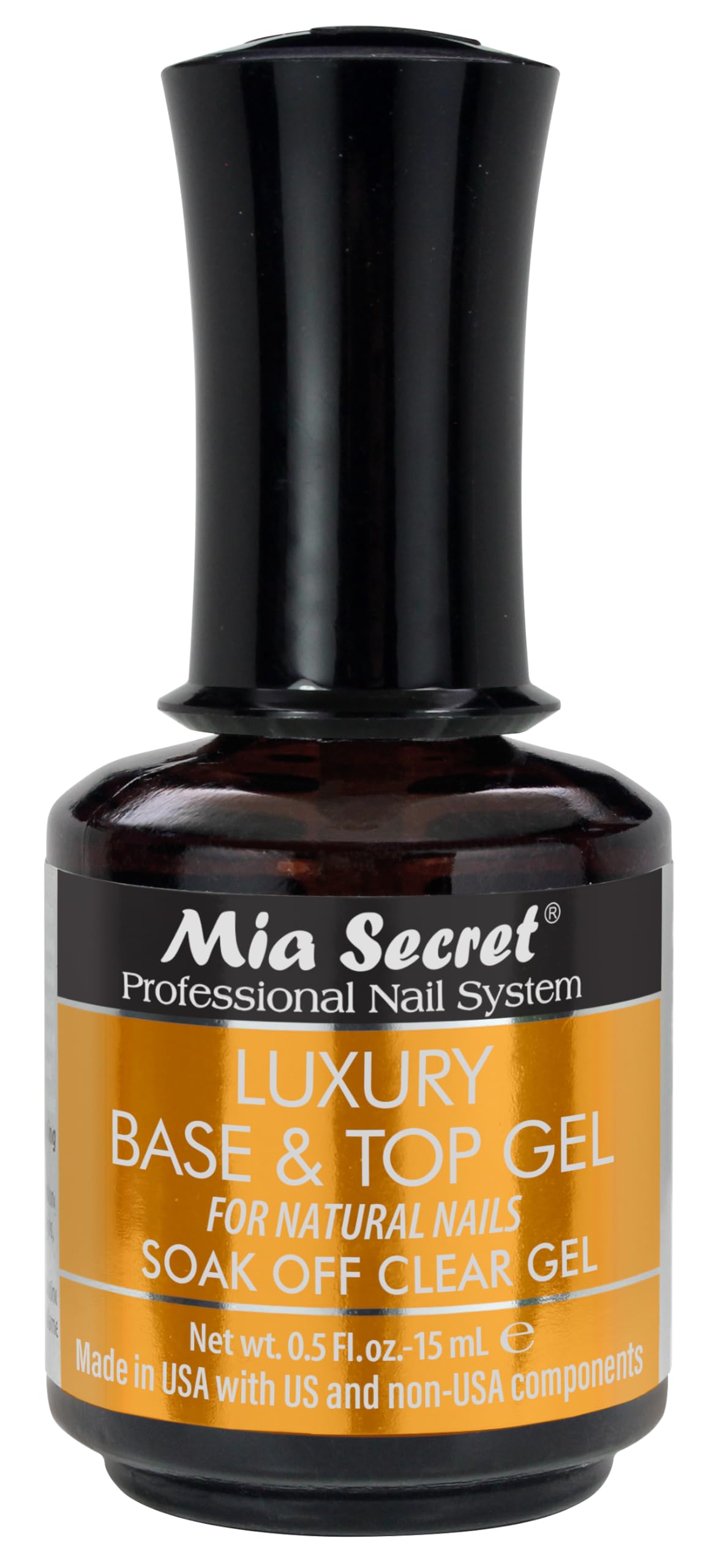 Mia Secret Luxury Base and Top Coat - Clear Gel Polish - 15ml - High Gloss - Gelux Compatible