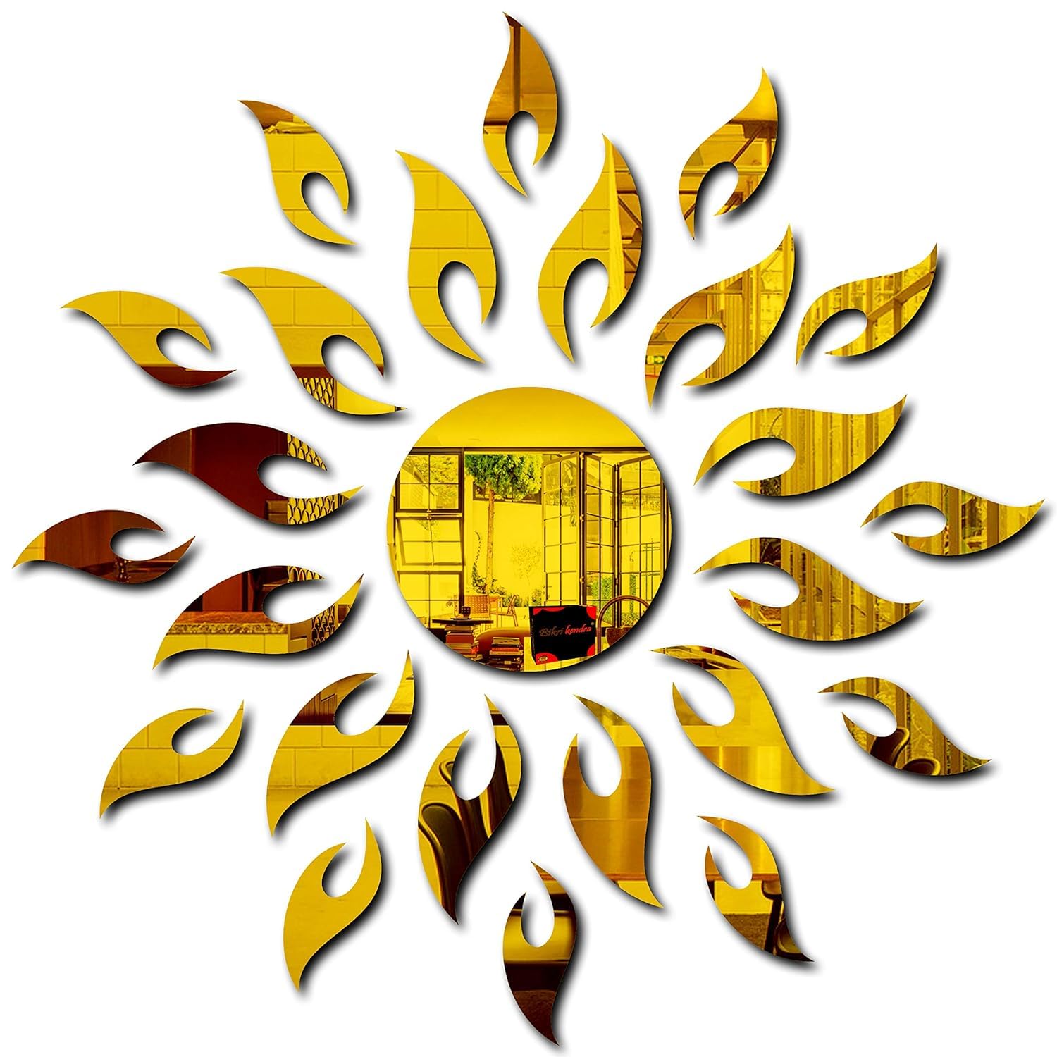 Chote Mote Seller - Sun Golden 1.5 Feet Decorative Mirror Stickers for Wall, Wall Mirror Stickers, 3D Acrylic Stickers Wall Stickers for Hall Room, Bed Room, Kids Room. (Golden, Pack of 1) (B0D66ZD1YS) Amazon Price History, Amazon Price Tracker