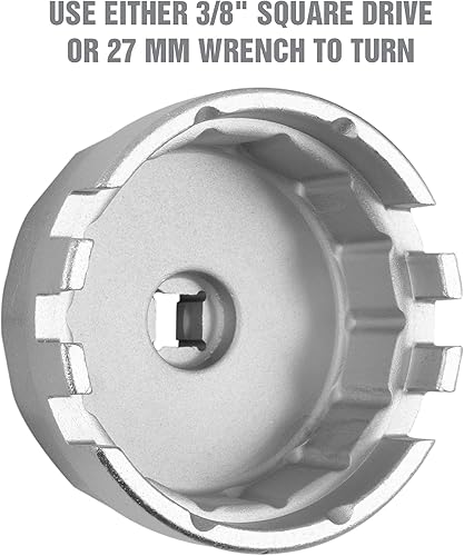 Miniatura 4 de OEMTOOLS 87130 Llave de filtro de aceite de 2.520 in con 14 flautas para uso con Toyota y Lexus, llave de filtro de aceite de 2.520 in, llave de