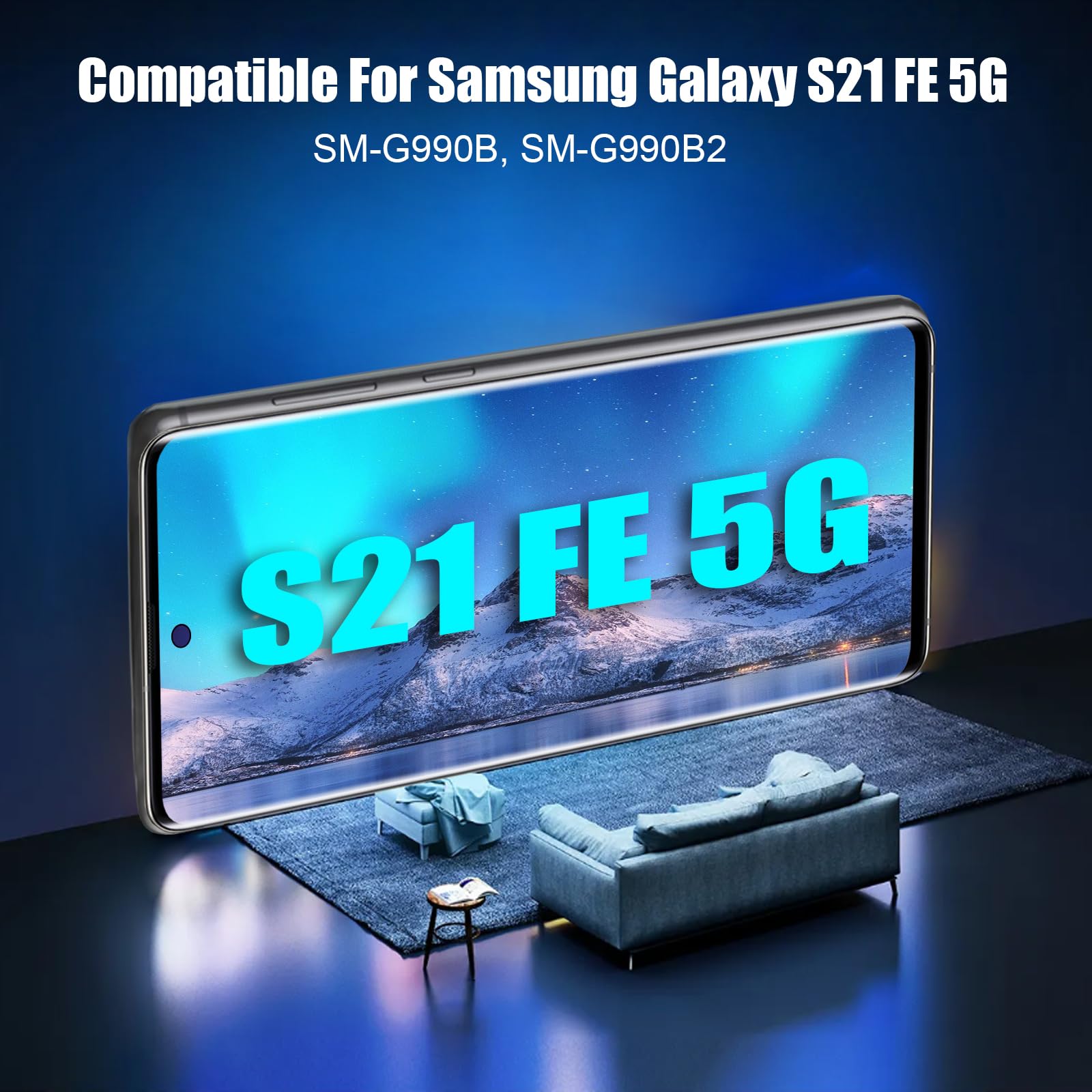DTD OLED-Display für Samsung Galaxy S21 FE 5G Ersatz-LCD-Bildschirm (6,4", Schwarz mit Rahmen) Fingerabdruckerkennung unterstützt