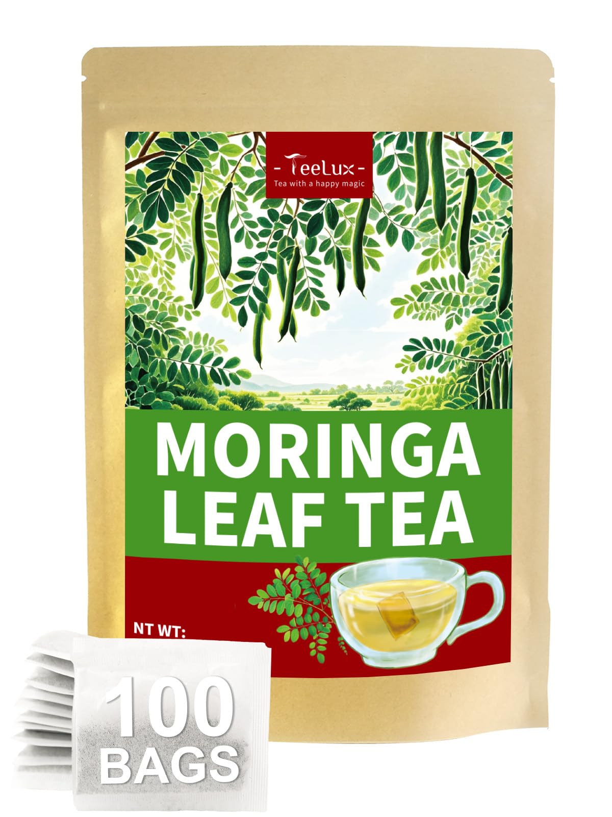 TeeLux Dandelion Leaf & Root Tea Bags 100 Count, Vegan, Rich Flavor, Premium Dandelion Tea, Natural Caffeine Free Herbal Tea — view 19