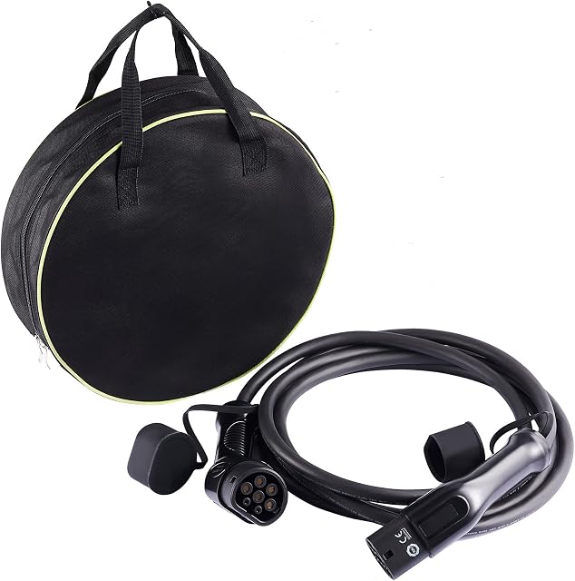 Orion Motor Tech 32A 22kW 3 Phase EV Charging Cable Type 2 to Type 2, 5m Electric Vehicle Fast Charging Cable, Portable IP66 Waterproof Electric Car Battery Charger Cable w Storage Bag¡­