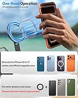 Vista 6 de OMOTON TS01 65" Magnetic Phone Tripod for iPhone & Camera, Cell Phone Stand with Remote, Stable Height Adjustable Multi-Angle Shot Selfie Stick