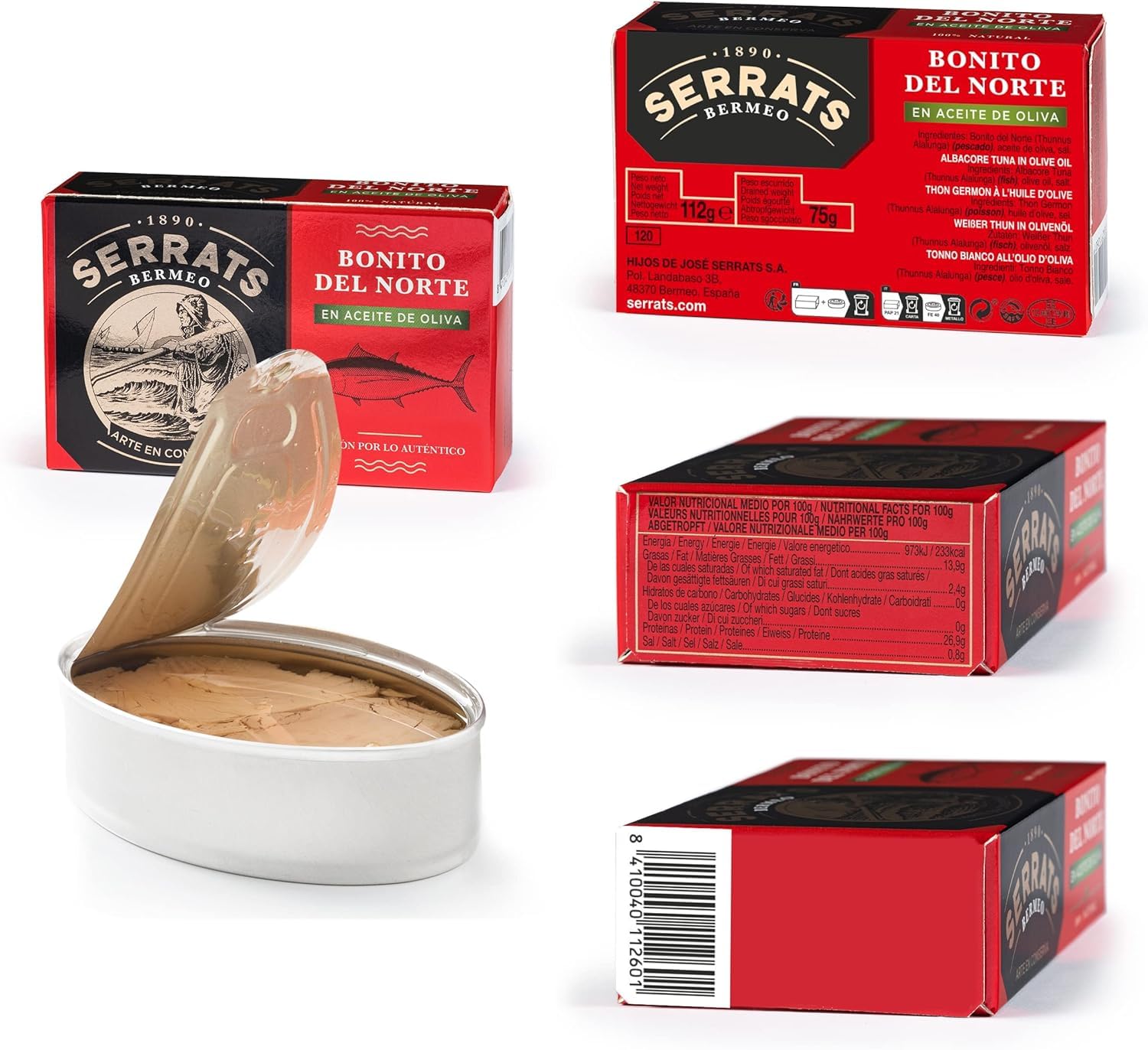 SERRATS - Geschenkbox - Seemann Duo - 5 Fischkonserven