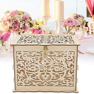 Hollow Style Money Box, Wedding Card Box, Storage Box, for Party Gift with Lock Wedding Accessory