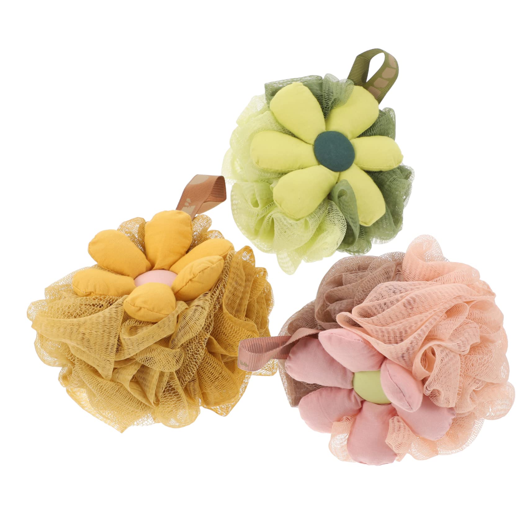 Beavorty 6piezas Esponja De Exfoliante De Loofah Floral Baño y Espumoso Para Cuidado Piel