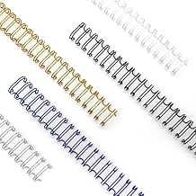 Rayson Wire Binding Spines, 7/16" 31 Pitch, 32-Loop, Multicolor, 100 Pack | Includes black, gold, blue, white and silver; choose 7/16" size for medium documents with 31 pitch binders.