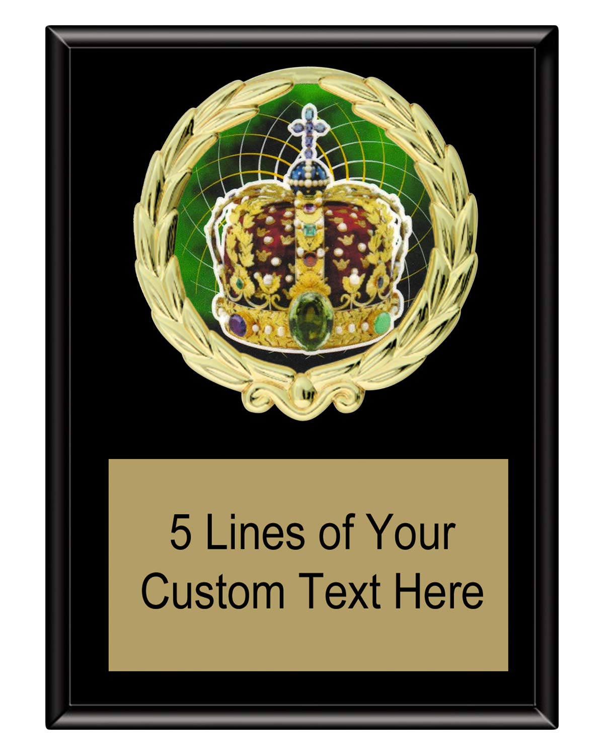 Express Medals 5x7 Black Color Prom Home Coming King Plaque with Engraved Plate