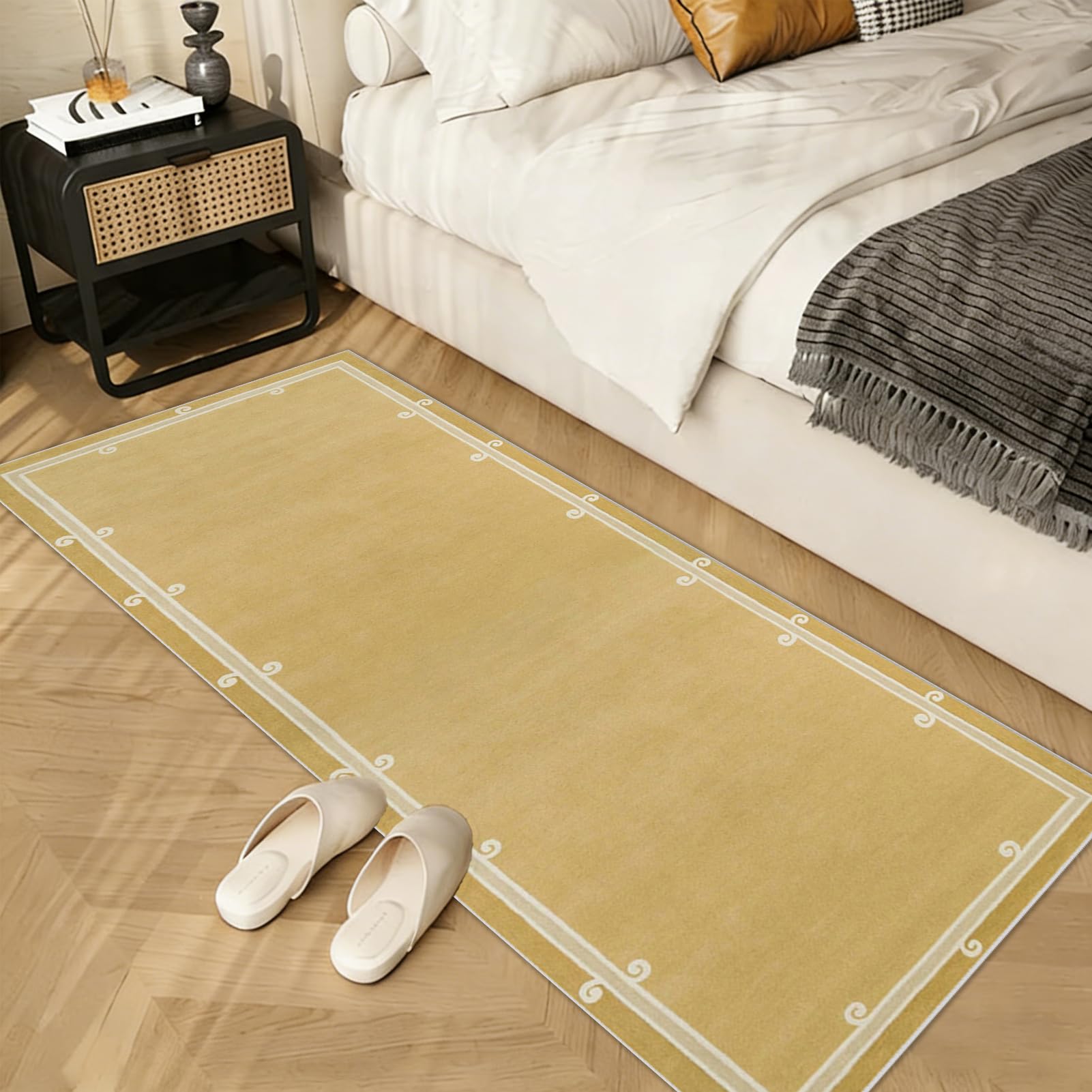 Tapis Couloir Long Tapis Cuisine Devant Evier 60 x 220 cm Jaune