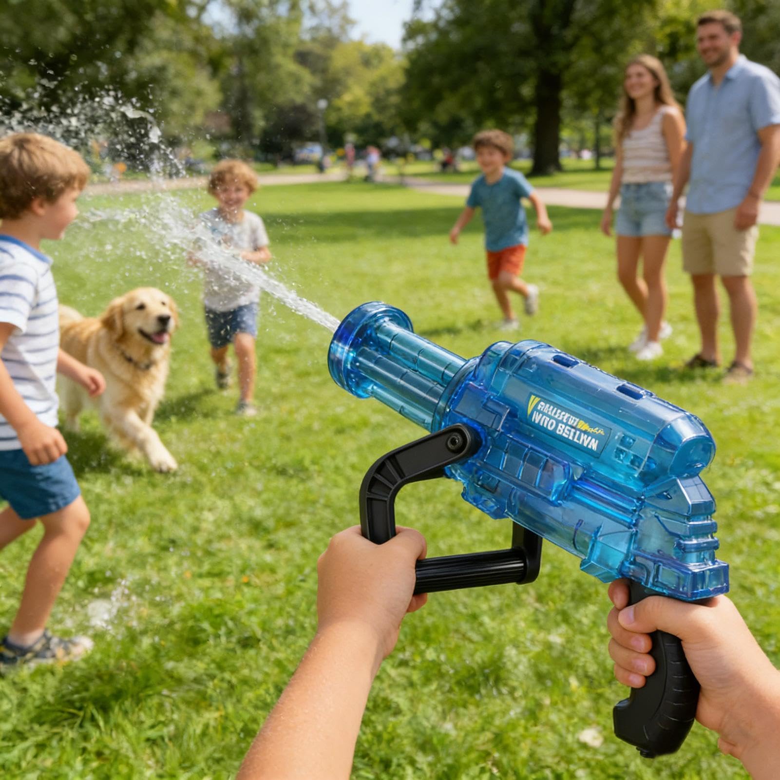 Giocattolo Elettrico per Pistola ad Acqua Sparacqua elettrico con funzione | Giochi da Piscina con Effetti Luce e Fiamma per Festa Giardino Cortile Spiaggia Campeggio