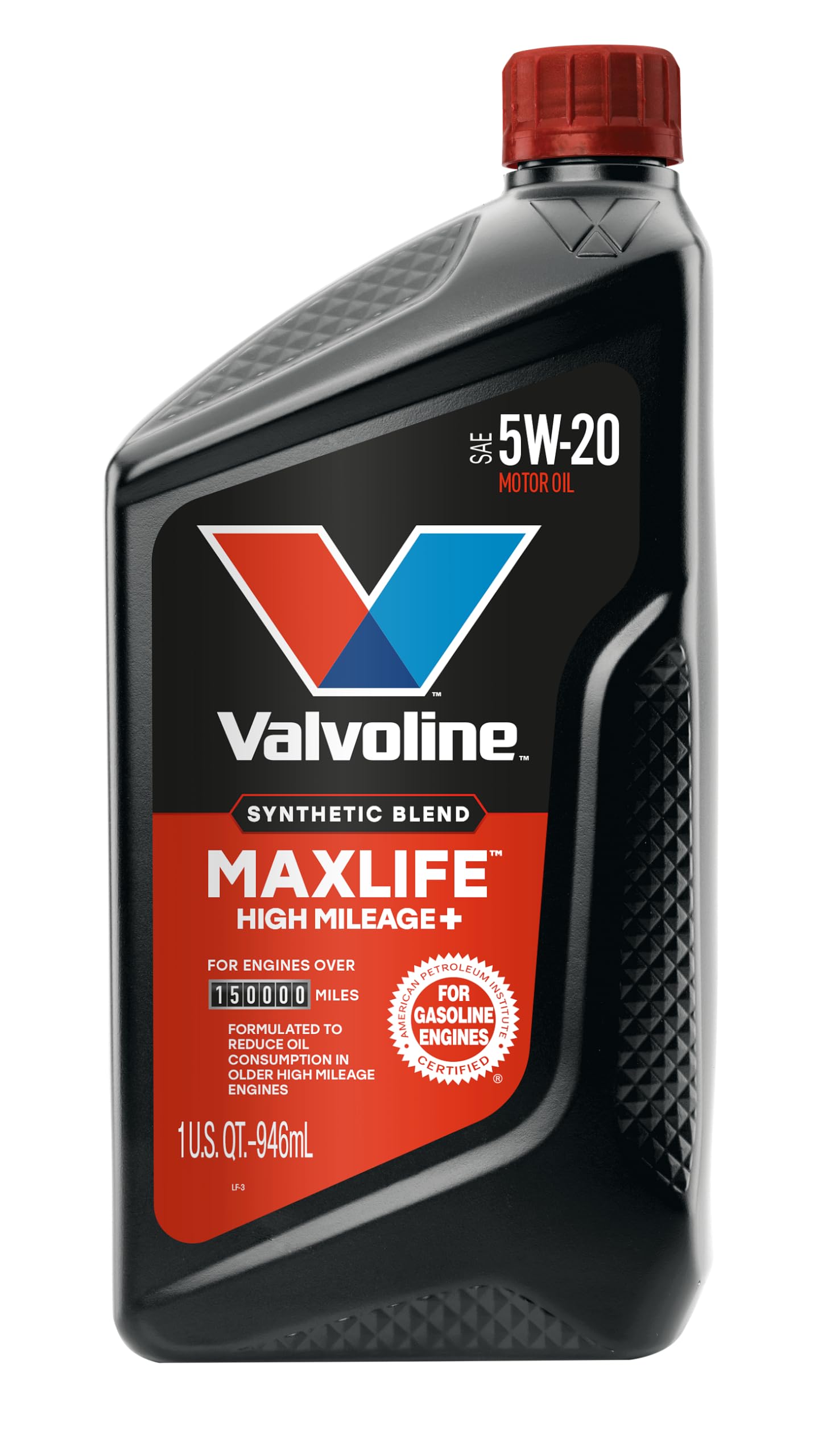 Valvoline High Mileage 150K with MaxLife Plus Technology 5W-20 Motor Oil 1 Quart product thumbnail 3