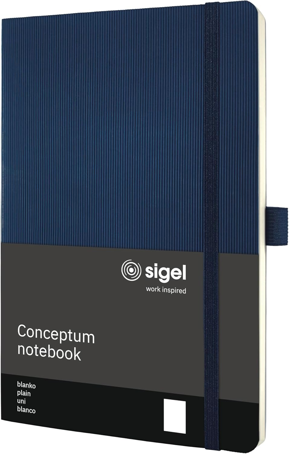 Sigel Conceptum CO341 Notebook - Midnight Blue - Soft Cover - Ideal as a Diary, Bullet Journal, Idea Book, Writing Book - Approximately A5 - Plain