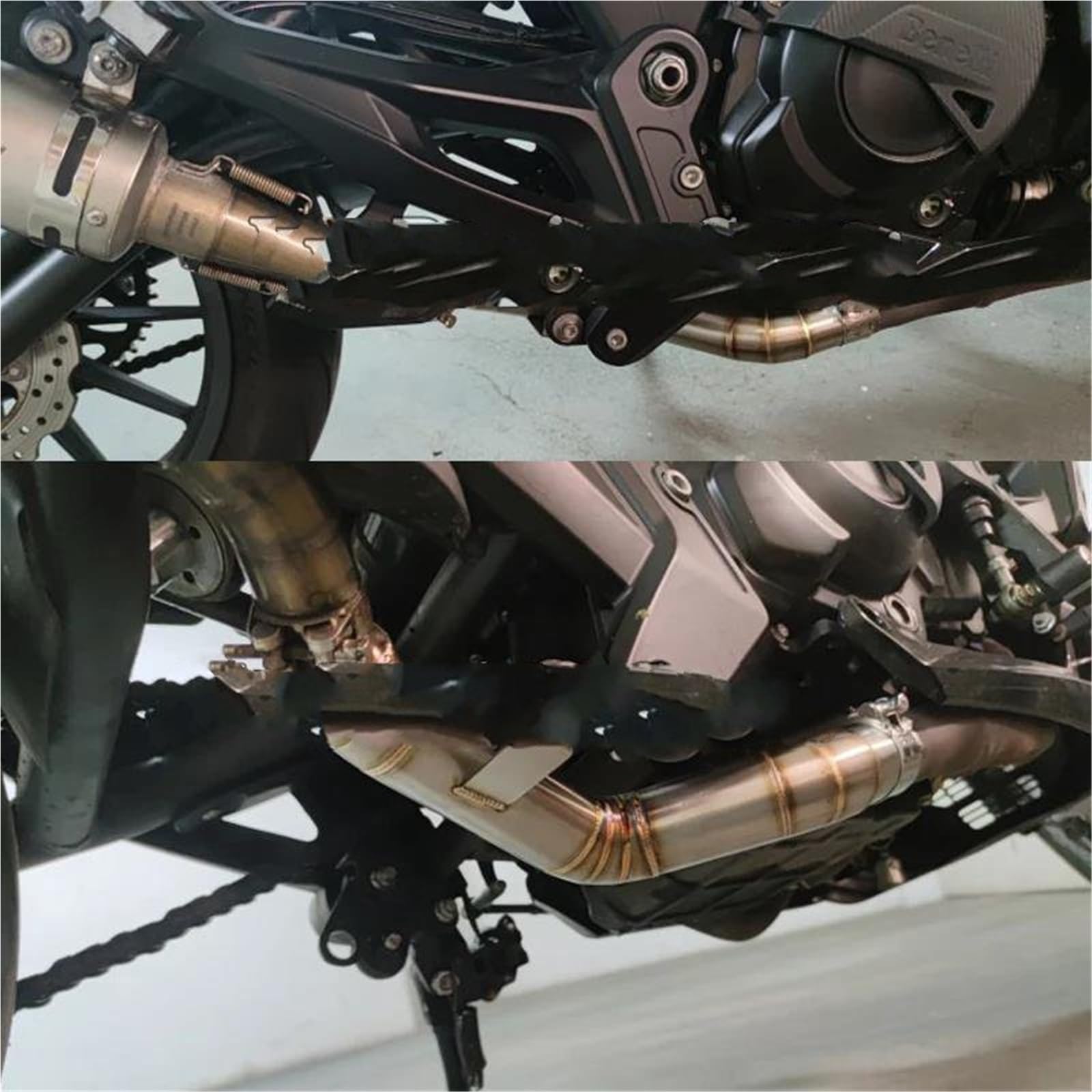 Genérico Silenciador de Escape Tubo De Conexión del Silenciador del Escape La Motocicleta para Benelli 502C 502
