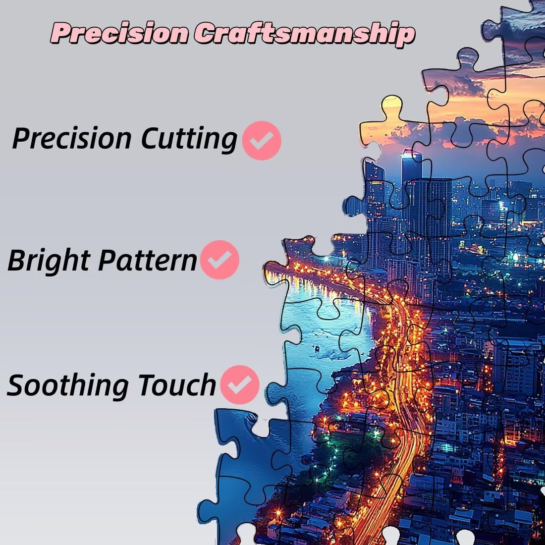 Puzzle 5000 sztuk krajobrazy, puzzle miasto, puzzle dla dorosłych kreatywna rozrywka, drewniane puzzle z pudełkiem prezentowym, klasyczne puzzle zabawki edukacyjne, oryginalne prezenty dla kobiet
