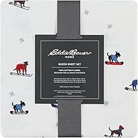 Vista 118 de Eddie Bauer - Full Sheets, Cotton Flannel Bedding Set, Brushed For Extra Softness, Cozy Home Decor (Dog Friends, Full)
