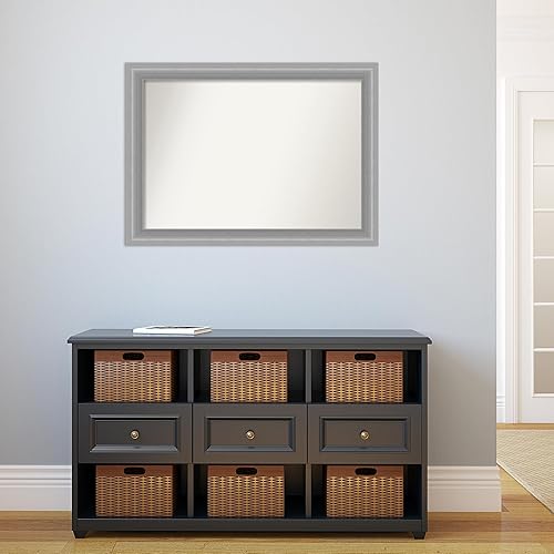 Miniatura 5 de Amanti Art Espejo personalizado, espejo estrecho de níquel pulido de pico, espejo de pared o espejo de tocador de baño sobre el fregadero (26.5 x