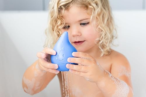 Miniatura 8 de Ubbi Juguetes de silicona silenciados de nube y gotas de color para niños pequeños y bebés, divertido accesorio interactivo para la hora del baño,