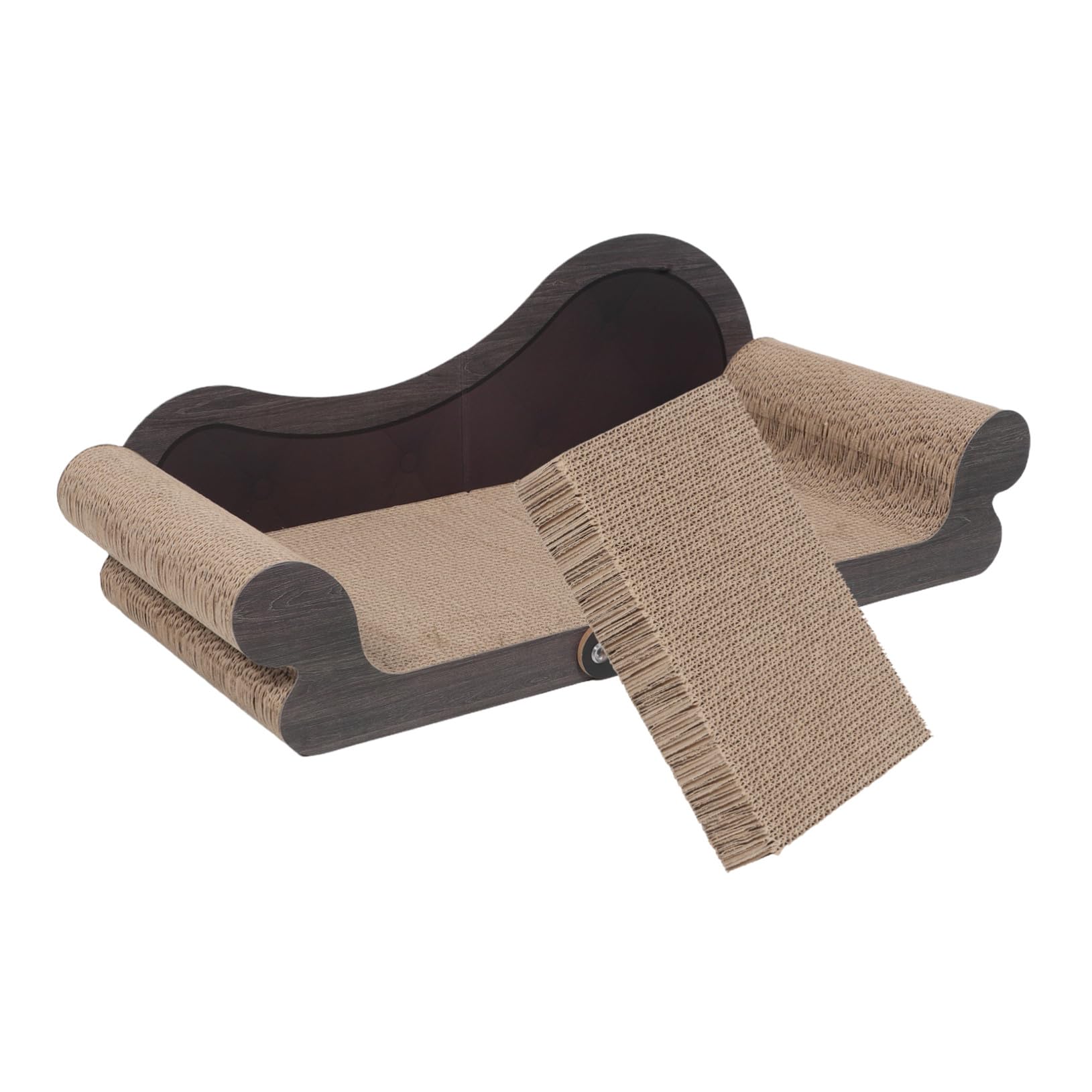 Rascador para Gatos Sofá de Cartón Ondulado Resistente sin Desprendimiento Protege Muebles y Fomenta Arañado Saludable Interiores