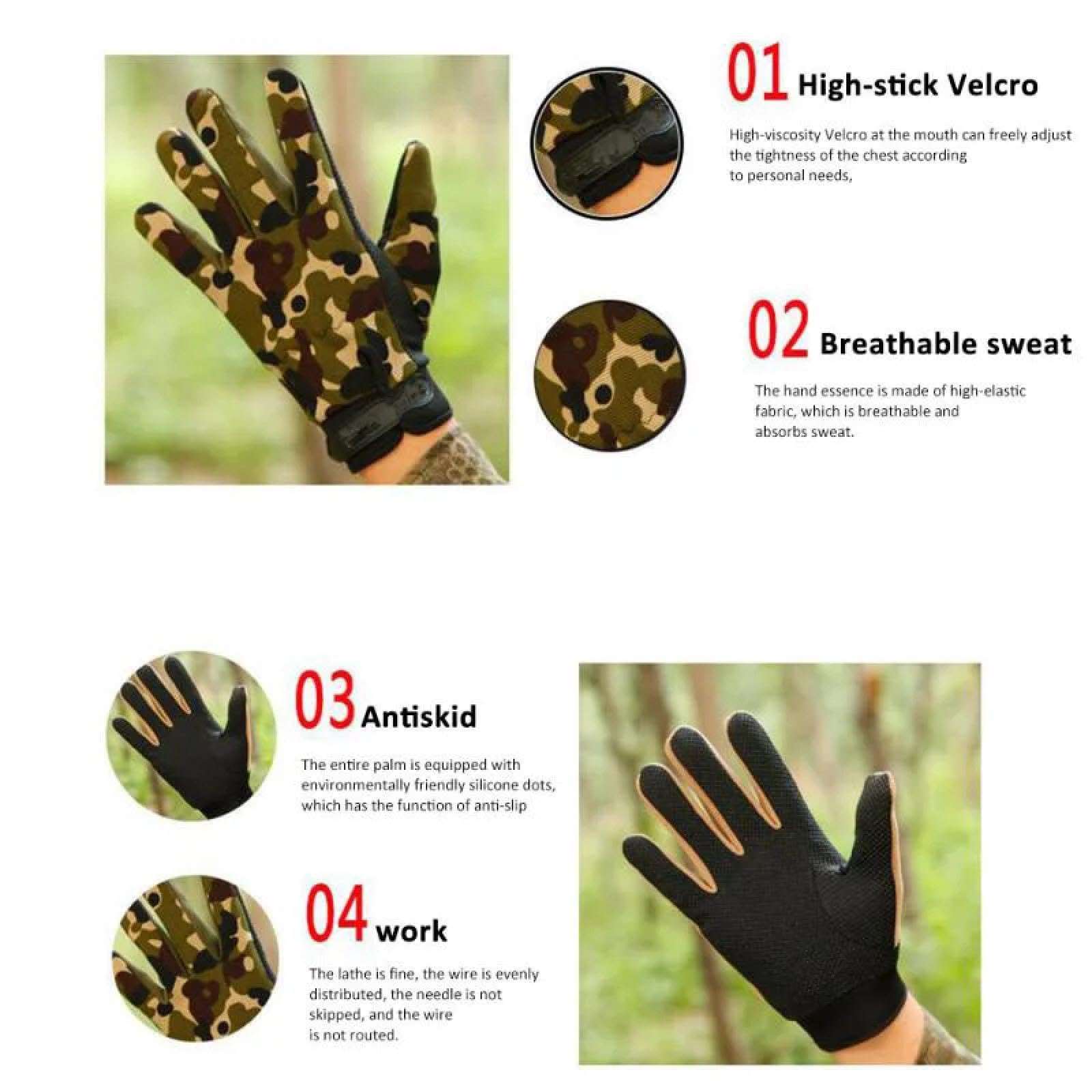 SiVaji Guantes Invierno Hombre Mujere Gloves Guantes De Pesca para Hombre Guantes De Equitación Transpirables Al Aire Libre Bicicleta Táctica Antideslizante