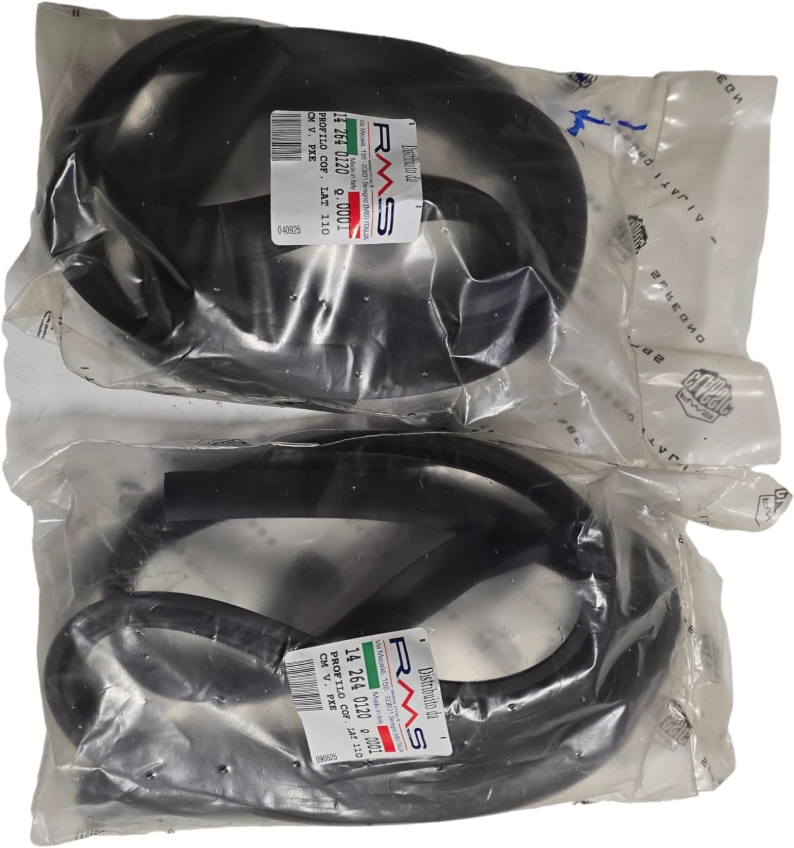 2 x RMS 142640120 Side Panel Rubber Strip 110cm Black RMS-Made in Italy Compatible with Vespa PX