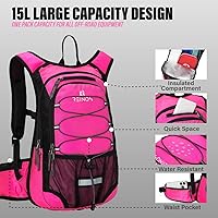 Vista 2 de Hydration Pack Backpack with 3L Water Bladder for Men & Women, Hiking Daypack with Thermal Insulation Running, Cycling, Camping, Skiing, Outdoor