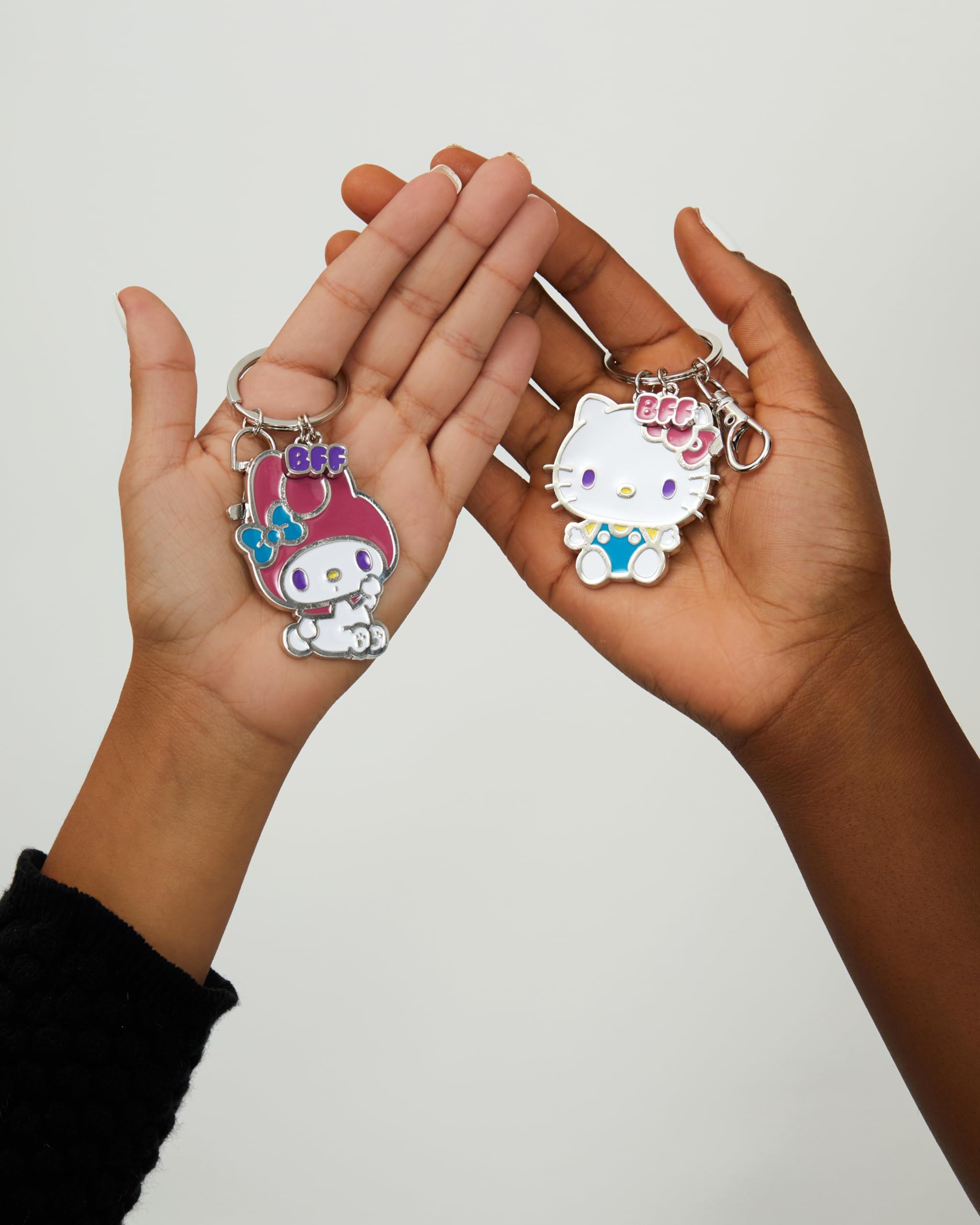 Hello Kitty Keychain BFF Set of 2 - My Melody and Hello Kitty Sanrio Keychain Set Official License
