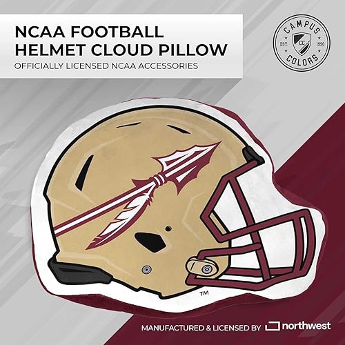 Miniatura 3 de NORTHWEST NCAA - Almohada de fútbol súper suave para casco, 16 pulgadas, almohadas decorativas para sofá o dormitorio, perfecta para el día del juego