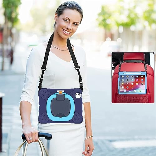 Vista 148 de Funda para iPad (A16) de 11 pulgadas 2025, Aslo para iPad 10 de 10.9 pulgadas 2022, funda resistente a prueba de golpes, soporte giratorio, soporte