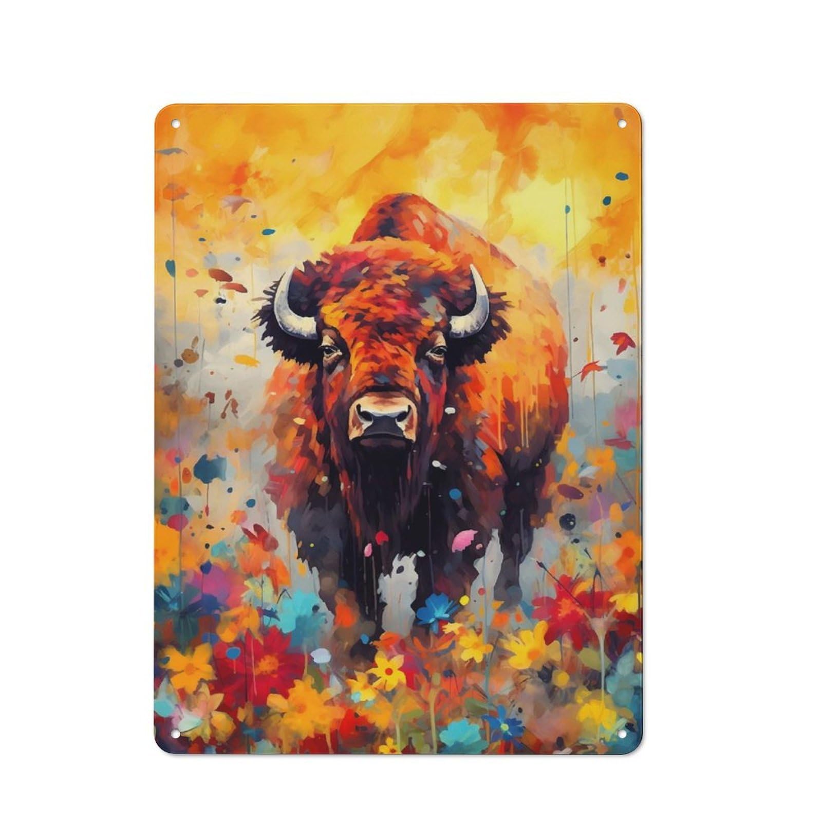 Majestic Clean Industrial Metal Wall Decor 40x30cm, Decorative Metal Plaque for Workspace, Cafe, Hallway Or Garage