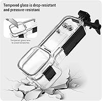 Vista 3 de OKFUN Carcasa impermeable de 147 pies (147.6 ft) compatible con DJI Osmo Pocket 3 buceo subacuático, cubierta protectora con soporte de montaje