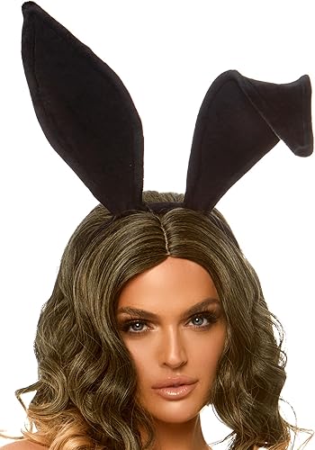 Bendable Velvet Bunny Rabbit Ear Headband One Size White