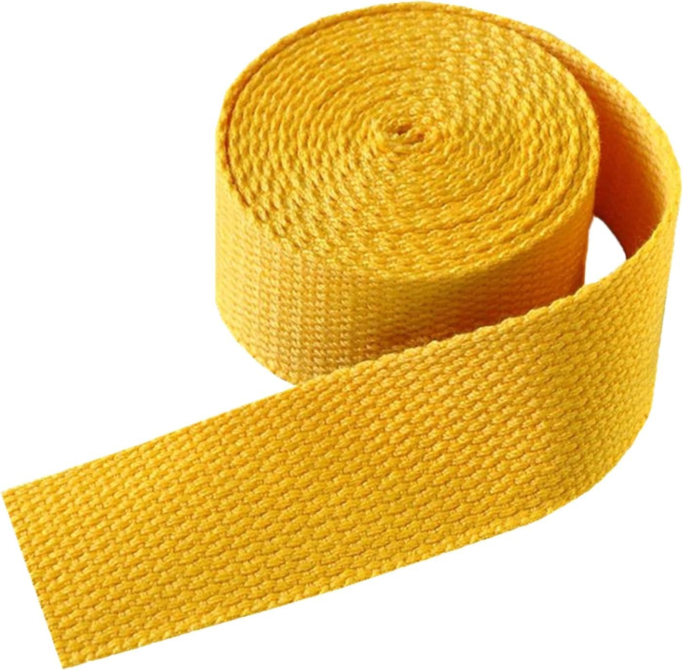 ABB Ropes & Niwars 32 MM Mango Yellow Spun Polyester Webbing Sling Belt for Lifting and for Bags Luggage School and Collage Bag Travel Bag Sports Safety Harness Purpose and DIY - 10 Mtrs-picture-22