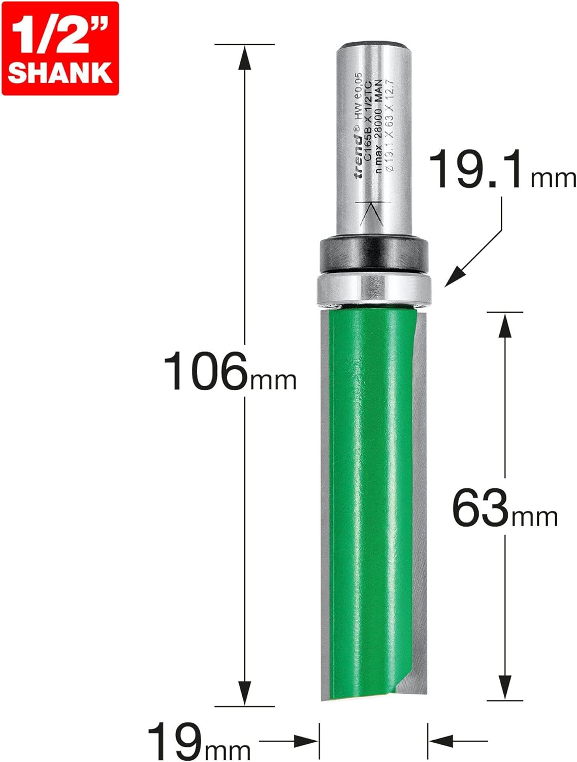 Trend C165BX1/2TC Router Cutter