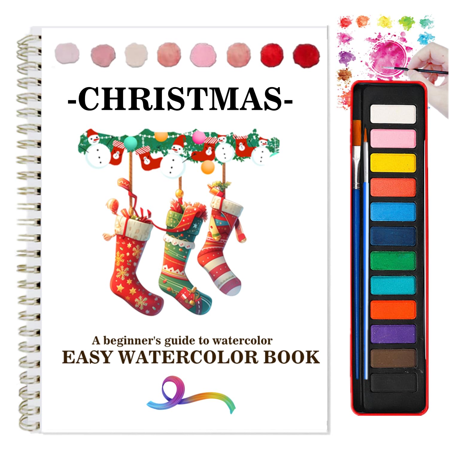 Cahier d'exercices d'aquarelle kit de peinture facile pour adulte et ado