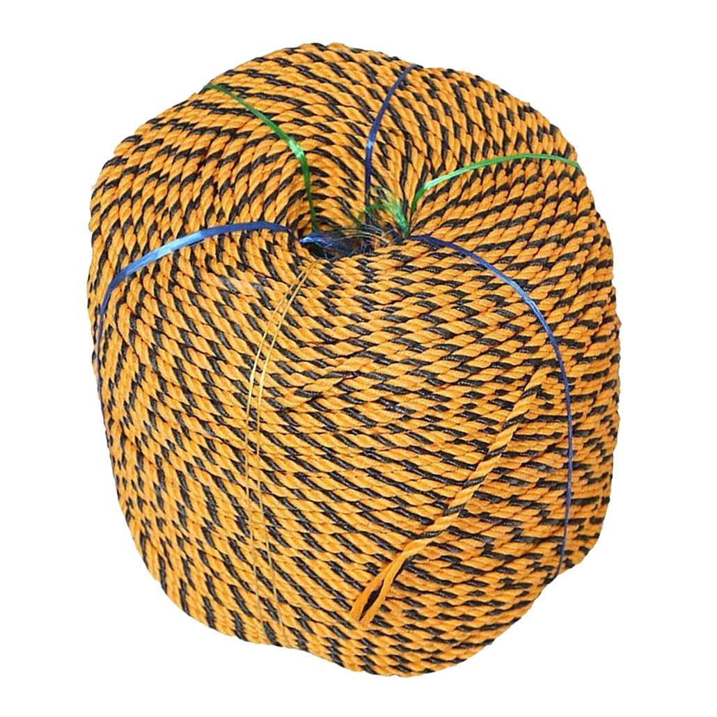 Cuerda de poliéster trenzada de 3 hebras, 10-100 m, multiusos, cuerda de toro para arborista para tendedero, marina, tirar, camping, rescate, senderismo, columpio, invernadero (multicolor, 22 mm x 20