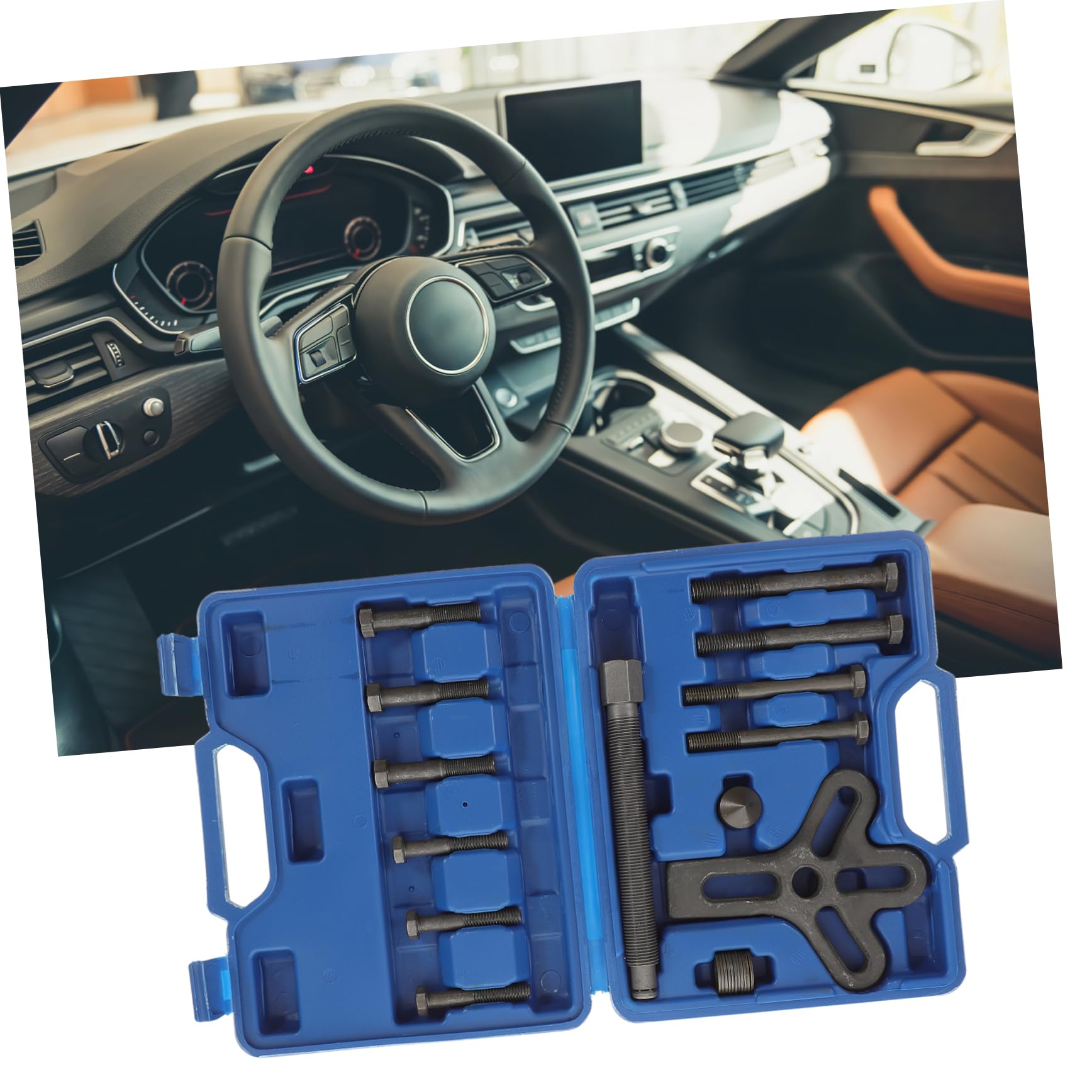 FUNOMOCYA Balancer Installer Set Flywheel Crankshaft Pulley Puller Set Auto Steering Wheel Puller Tool for Mechanics