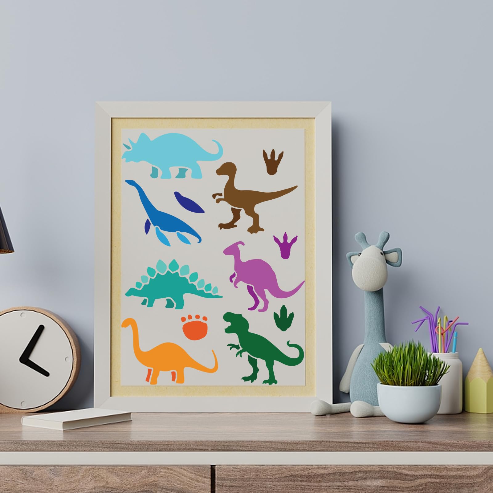 FINGERINSPIRE Dinosaurussjablonen - 29,7 x 21 cm Plastic