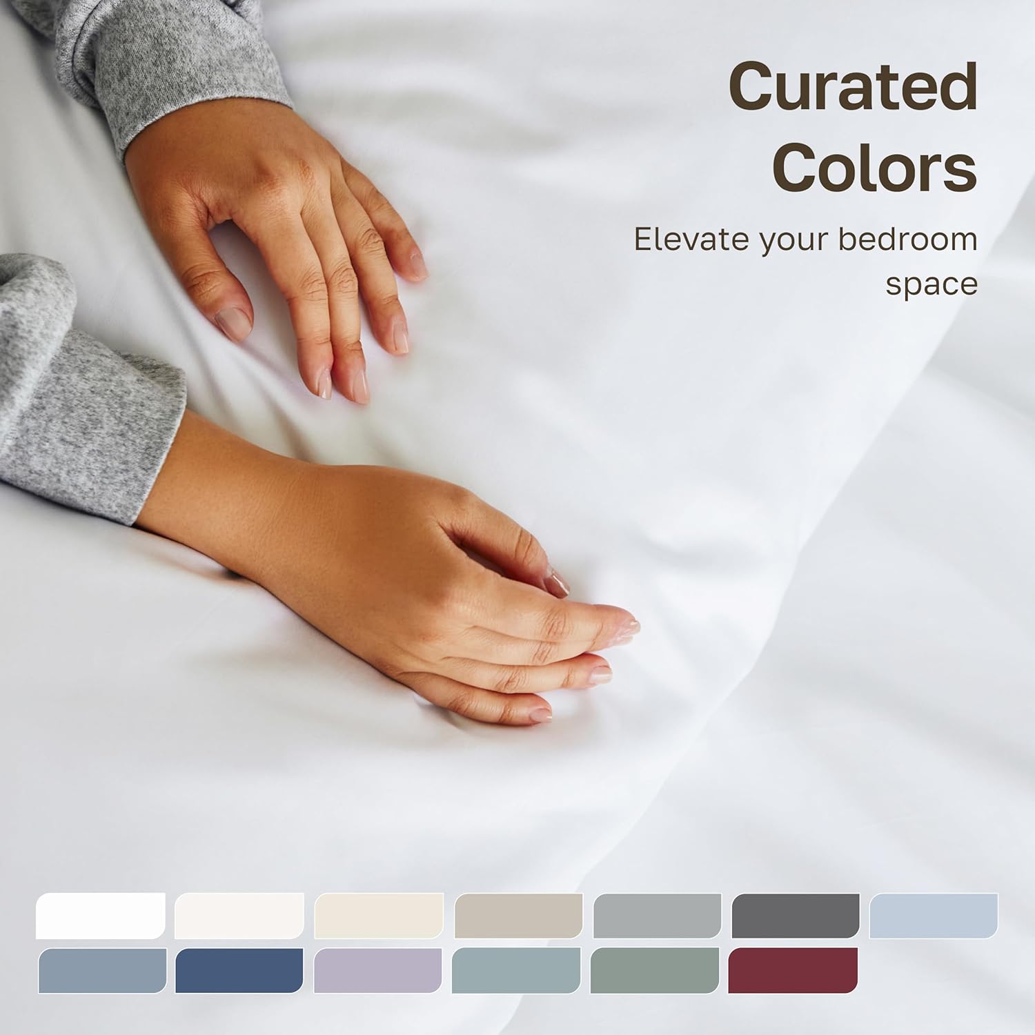 California Design Den Luxury 800 Thread Count 100% Cotton Sheets for Queen Size Bed - Soft Sateen,Deep Pockets for a Snug Fit, Durable Bedding Set - White Sheets - Image 8